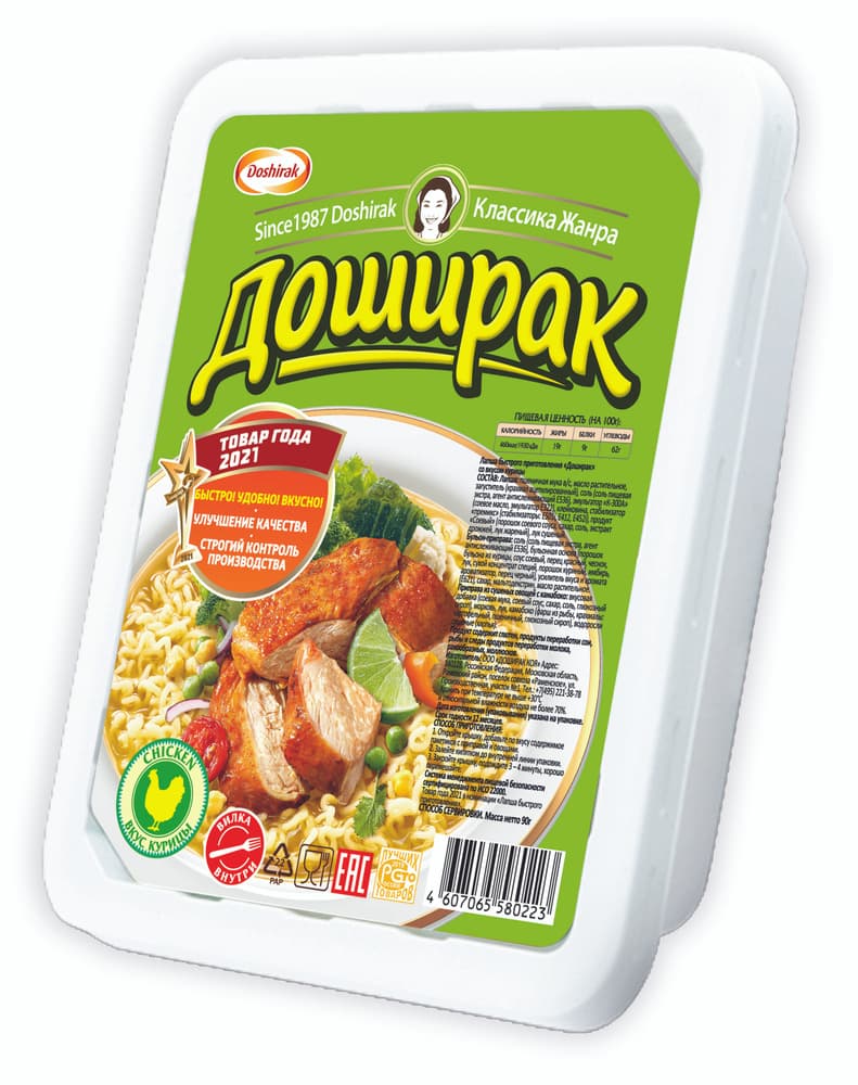 Доширак Курица, 90 гр, шт, лоток