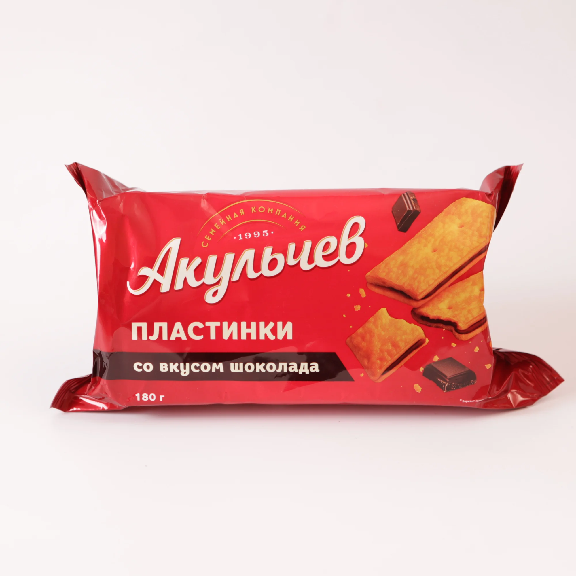Пластинки слоёные со вкусом шоколада, 0,18 кг